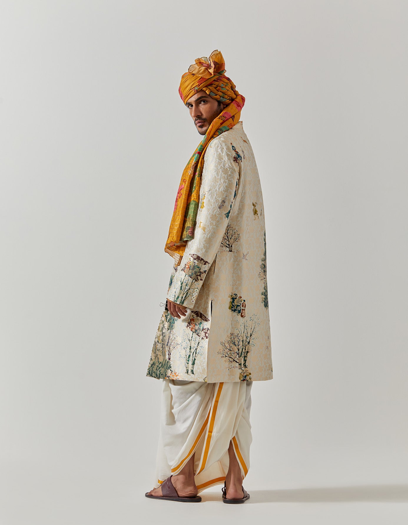 Matrix Jacket Silk Brocade White Golfer