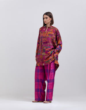 Kavita Kurta Purple Panchatantra Silk