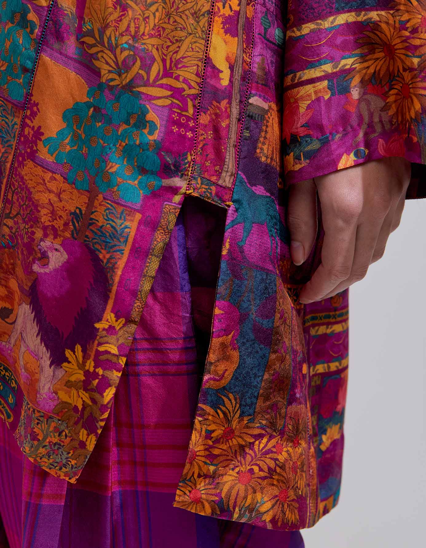 Kavita Kurta Purple Panchatantra Silk