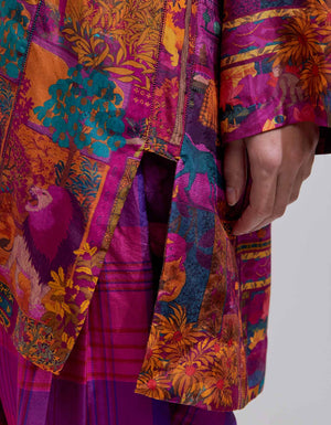 Kavita Kurta Purple Panchatantra Silk