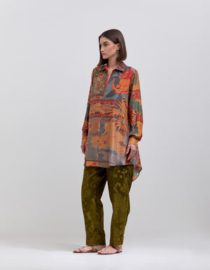 Udaan Shirt Silk Terracotta