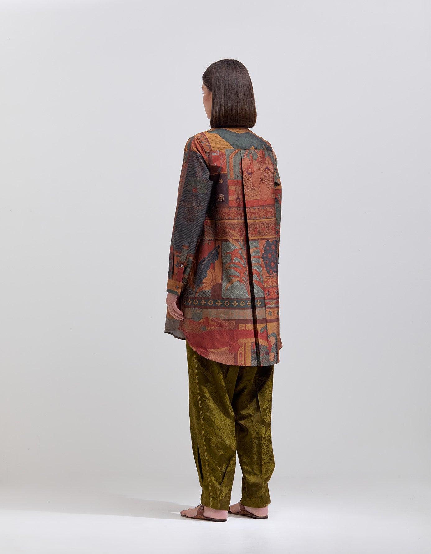 Oversized Shirt Silk Dupion Terracotta