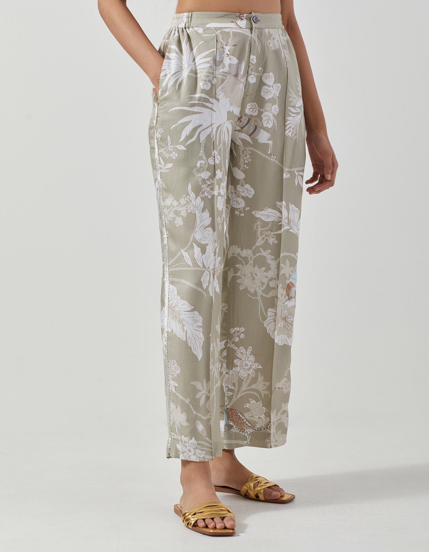 Footloose Pyjama Cotton Silk Twill Oyster Grey