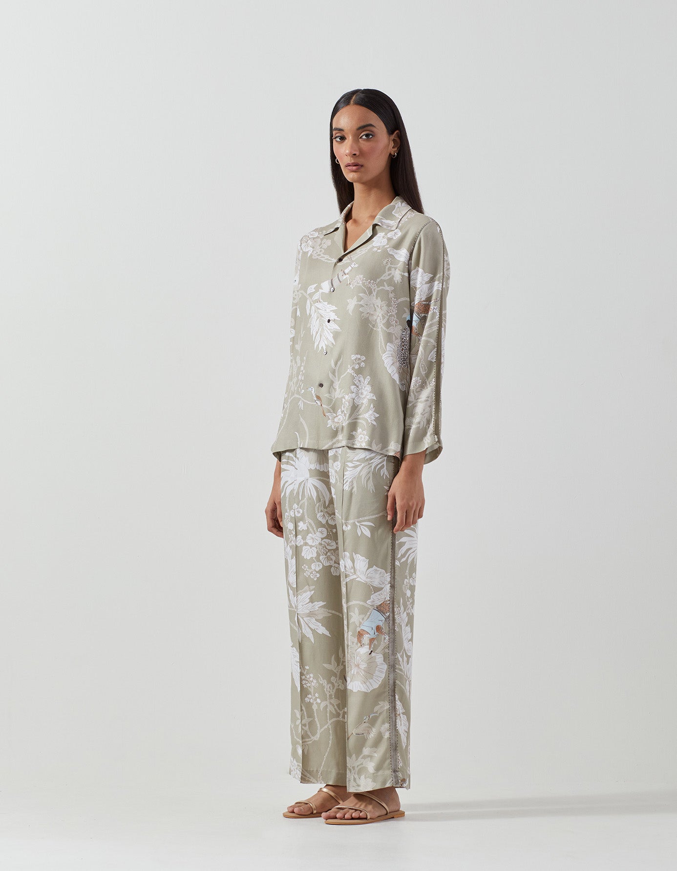 Mili Shirt Cotton Silk Twill Oyster Grey