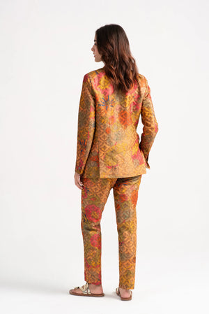 Rana Blazer Silk Brocade Grapefruit