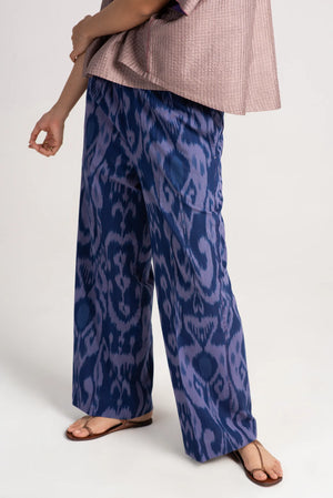 Chandrika Trousers Cotton Ikat Indigo