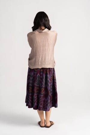 Aasha Shirt Silk Check Pale Mauve